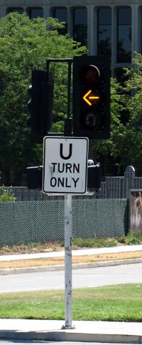 Yellow phase of Scaramento U-turn signal