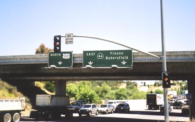 California 46 at US 101 in Paso Robles