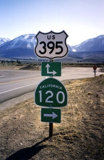 US 395 and CA 120 south of Lee Vining