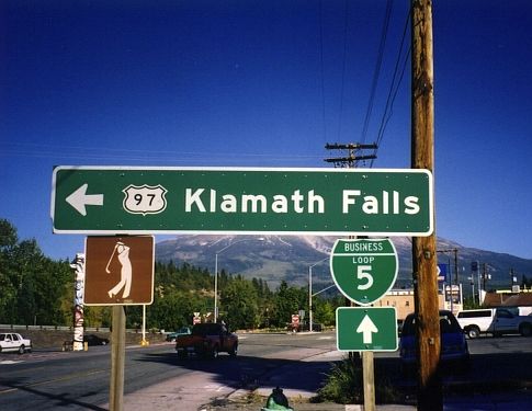 US 97 at Business Loop 5 in Weed, California