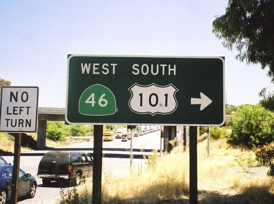 California 46 at US 101 in Paso Robles