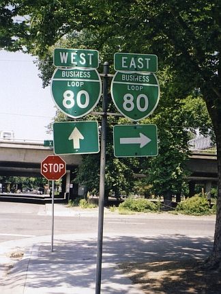 West/East Business Loop 80 in Sacramento