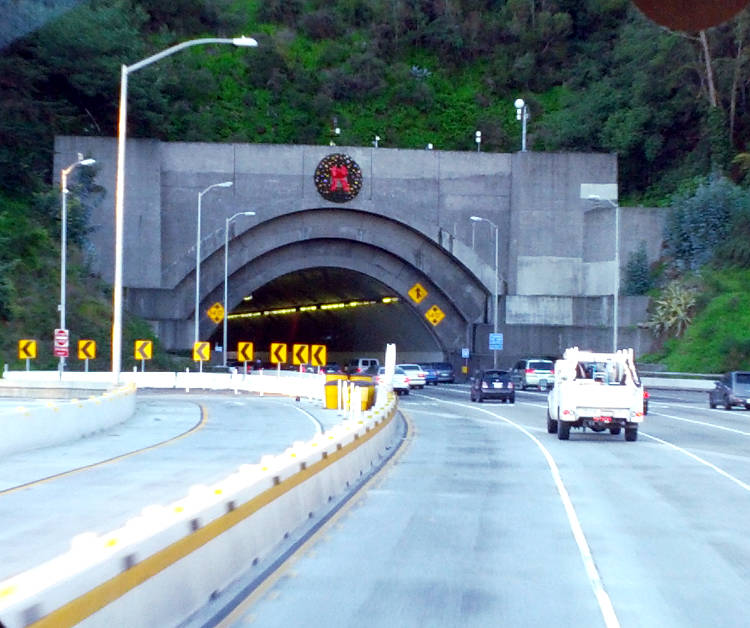 The tunnel at Yerba Buena Island connecting the two spans of the San Francisco-Oakland Bay Bridge (2012)