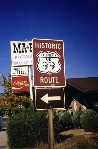 Historic US 99 in Yreka, California
