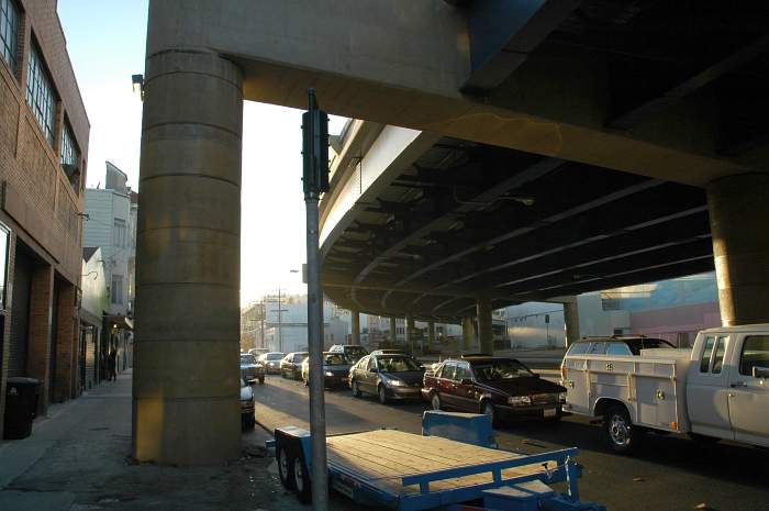 Looking west on Duboce Street from Mission Street, San Francisco (2005)