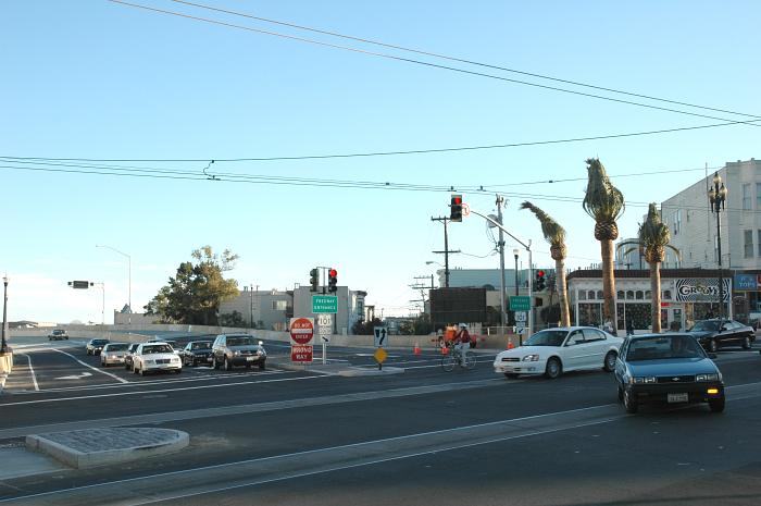 US 101 freeway entrance at Market Street in San Francisco, looking toward Elgin Park