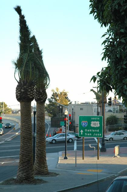 Octavia Boulevard as it crosses Market Street