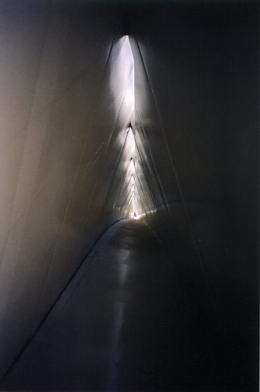 Inside Sundial Bridge pylon