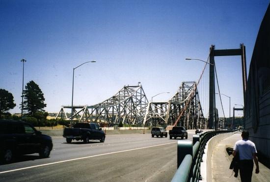 All 3 bridges at Carquinez Strait's north end