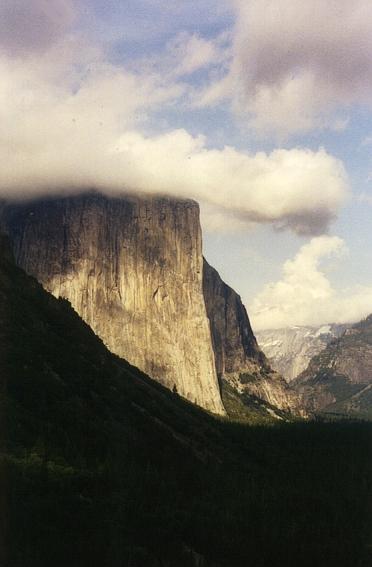 El Capitan in clouds