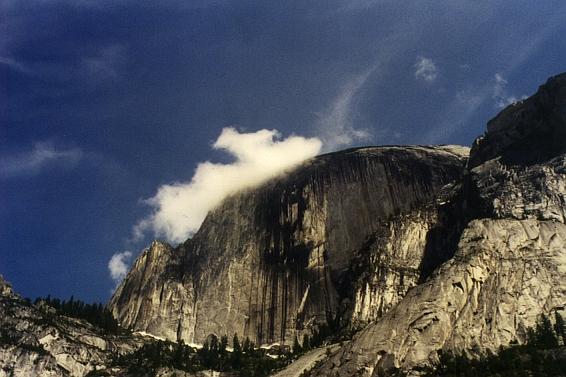 cloud over Half Dome