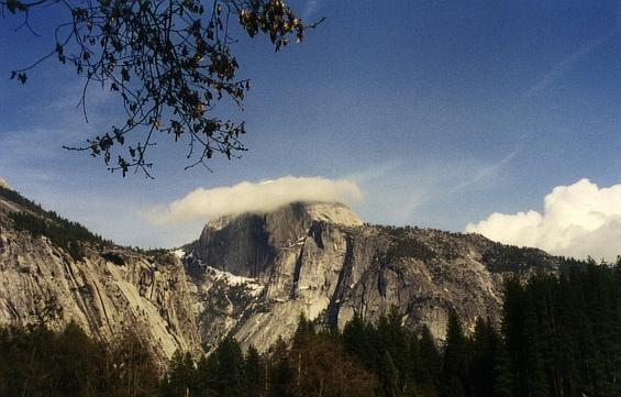 cloud over Half Dome