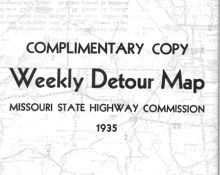 Cover title of 1935 detour map