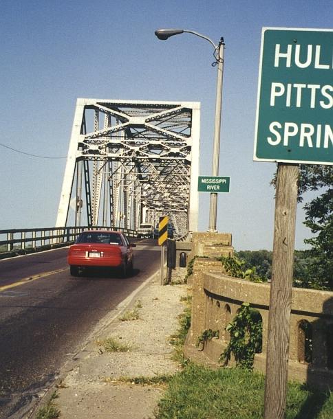 View of the west end of the former Mark Twain bridge, Hannibal, Mo.