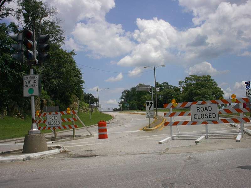 Former west entrance of the old Mark Twain Bridge