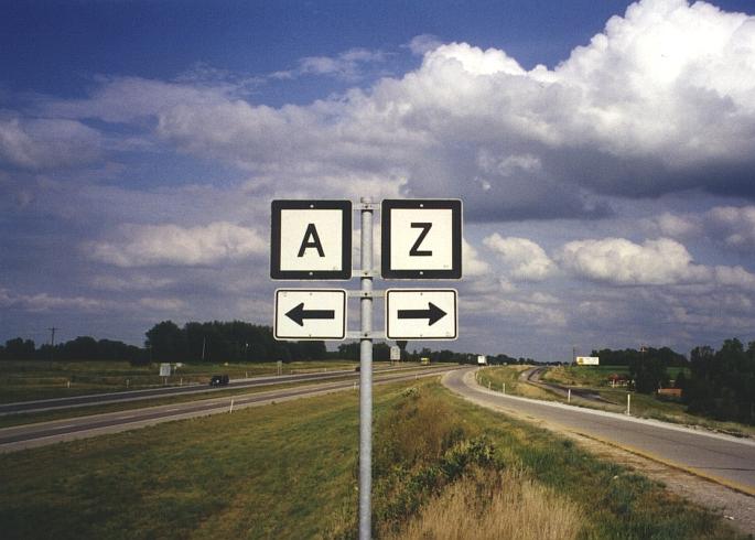 Routes A and Z at Interstate 70