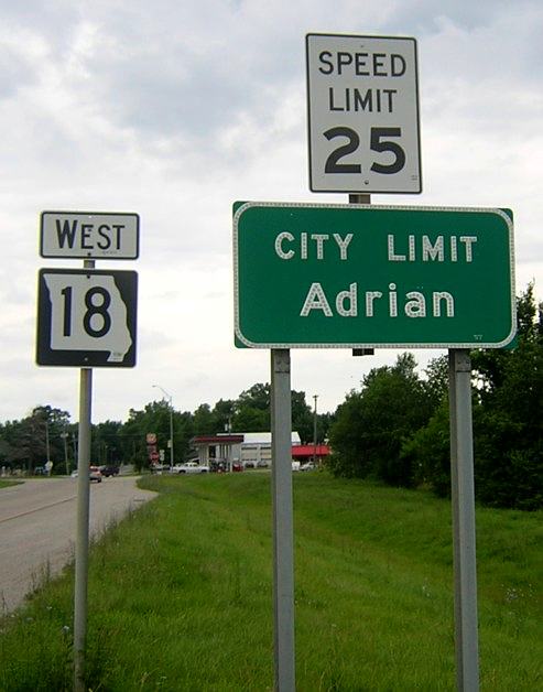 Adrian, Missouri city limits