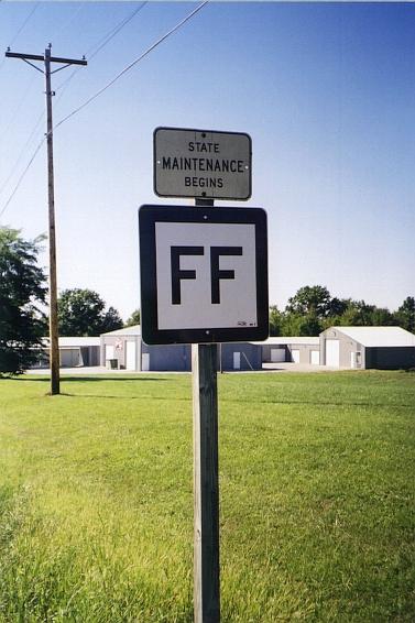 Beginning of Route FF, Mexico, Mo.