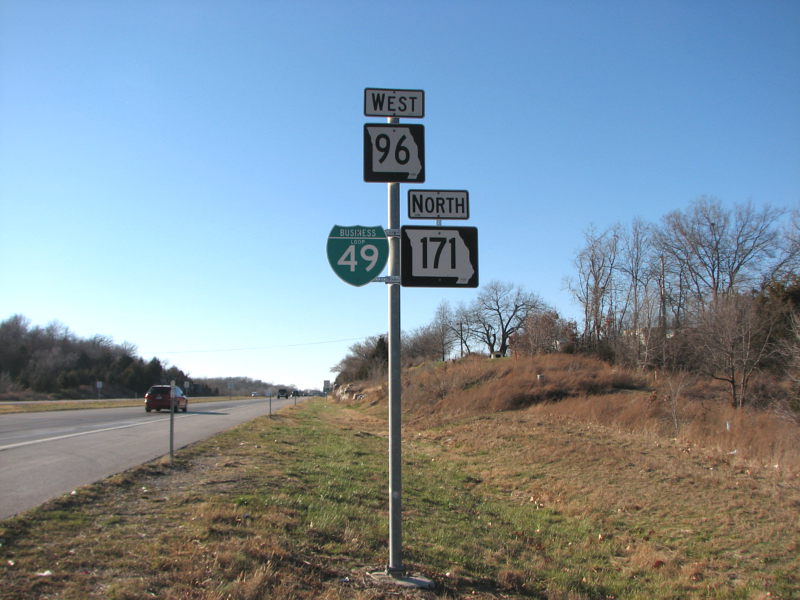 Business Loop 49 and two Missouri routes in Carthage