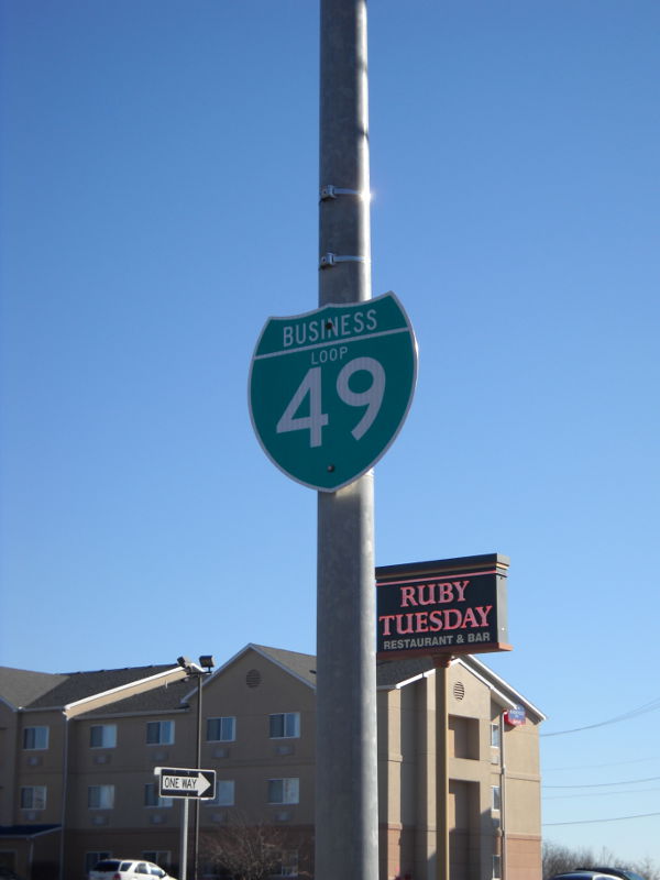 Business Loop 49 marker in Joplin, Mo.