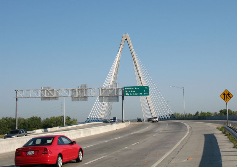 Christopher Bond cable-stayed bridge in Kansas City, Mo.