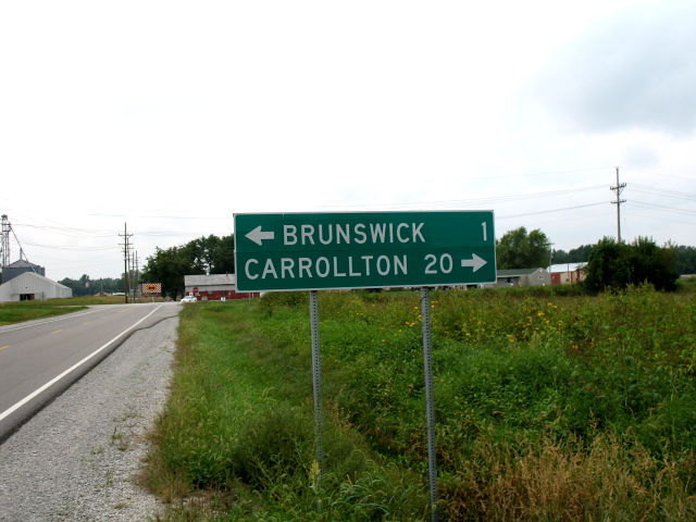 Destination sign at the southern endpoint of Missouri 11