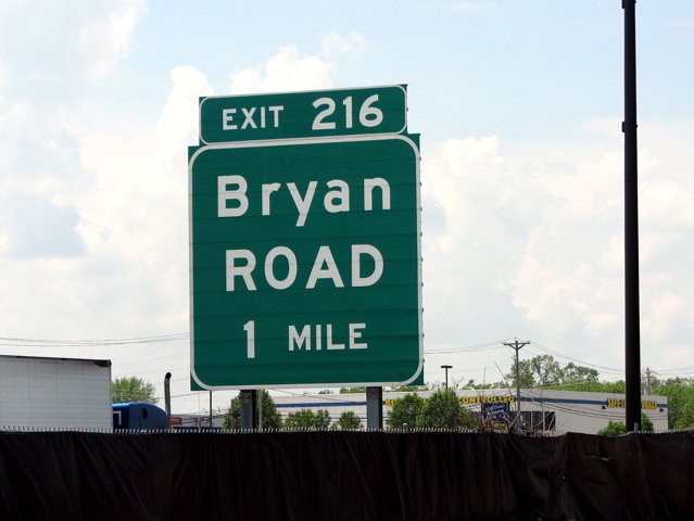 Bryan Road exit from Interstate 70 in O'Fallon, Mo.