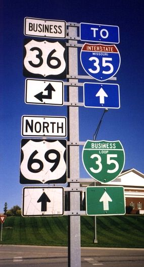 Business US 36/Bus Loop 35/US 69 in Cameron