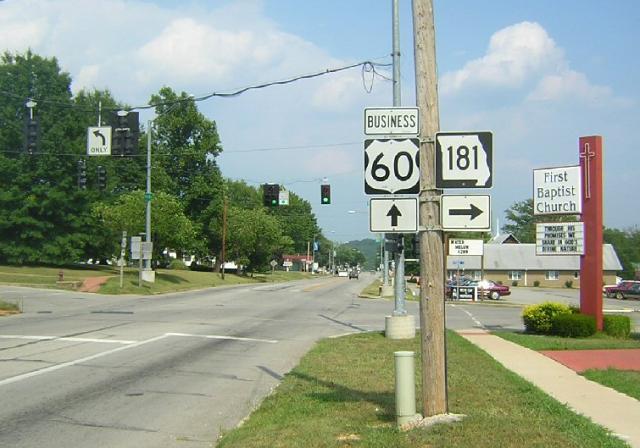 Business US 60 at Missouri 181 in Cabool