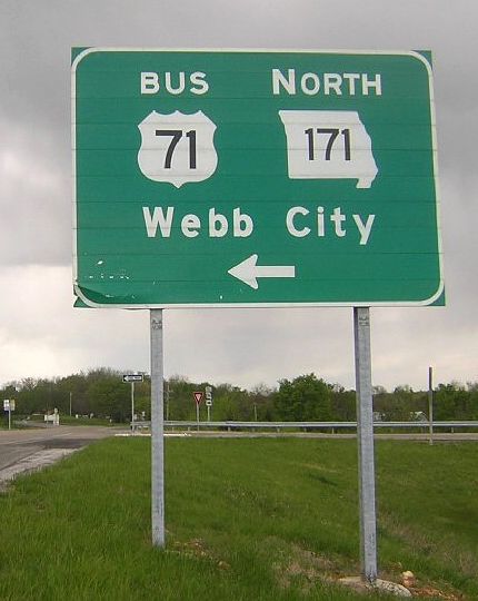 Business 71 and Missouri 171 at interchange near Carthage