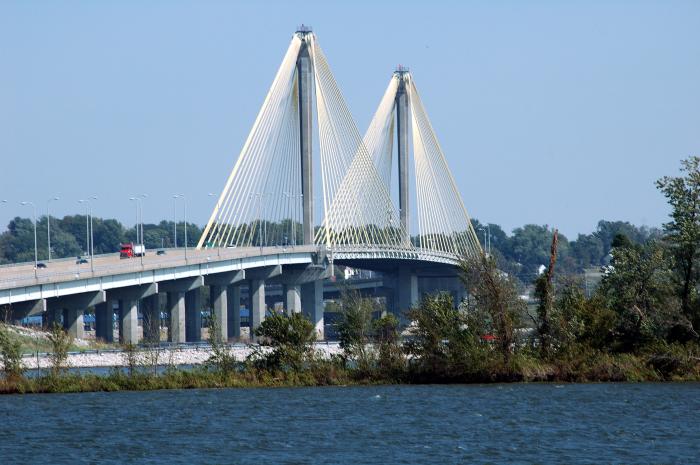 Clark Bridge, connecting Alton, Illinois with St. Charles County, Missouri