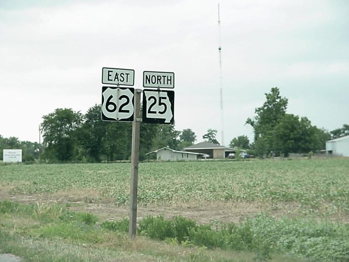 US 62 and Missouri 25 south of Malden
