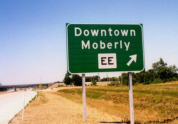 Route EE from US 63 in Moberly