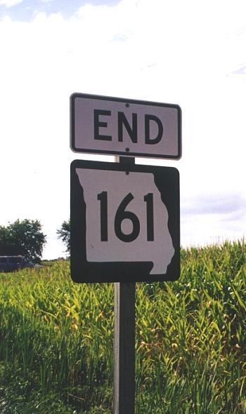 End of Missouri 161 near Danville