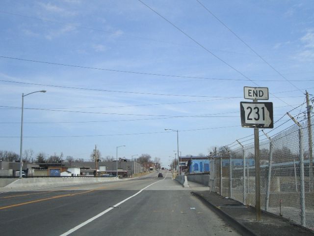 End of Missouri 231 in St. Louis