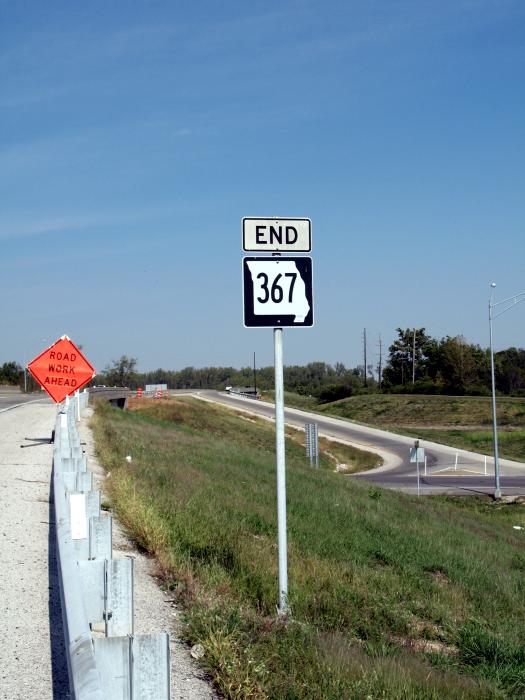 Northern endpoint of Missouri 367