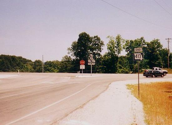 End of Missouri 413 at Branson West