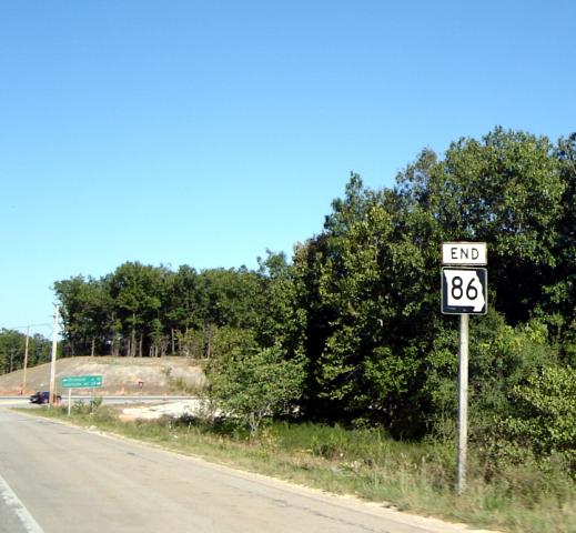 End of Missouri 86 in Taney County