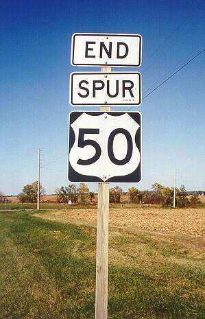 End of Spur US 50, Smithton, Mo.