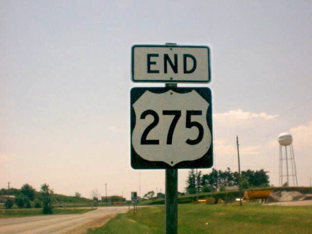 End of US 275 in Rock Port, Mo.