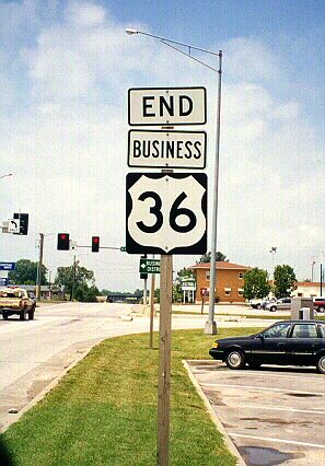 End of Business US 36 in Macon, Mo.