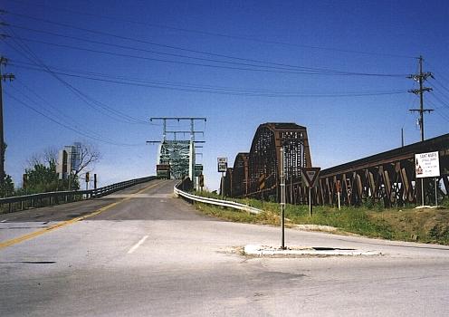 Missouri River bridges at Glasgow, Mo.