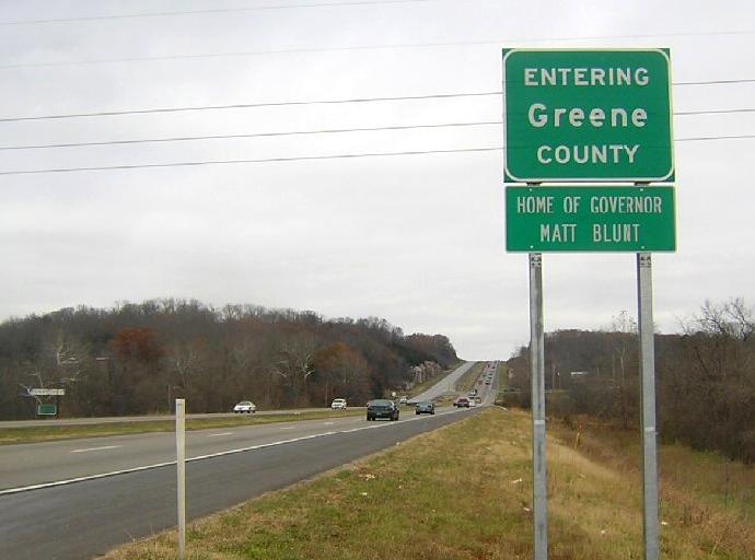 Greene County, Mo. line noting origin of governor