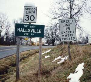 City limits, Hallsville, Mo.