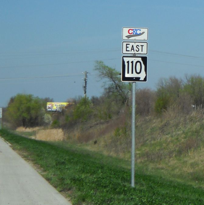 Interstate 35 as Missouri 110 in Kearney (2012)
