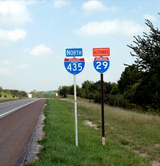 Interstate 435 as Interstate 29 in Platte County, Mo. (2008)