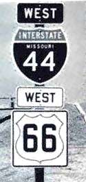 Interstate 44 and US 66 in 1958