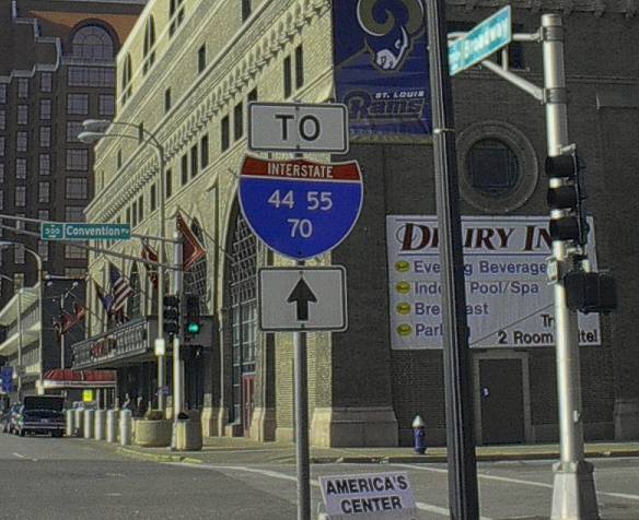 Interstate 44-55-70 in downtown St. Louis