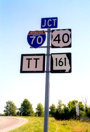 Interstate 70/US 40/Route TT/Missouri 161 near Danville