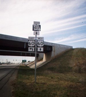 James River Expressway entrance after November 2002 change